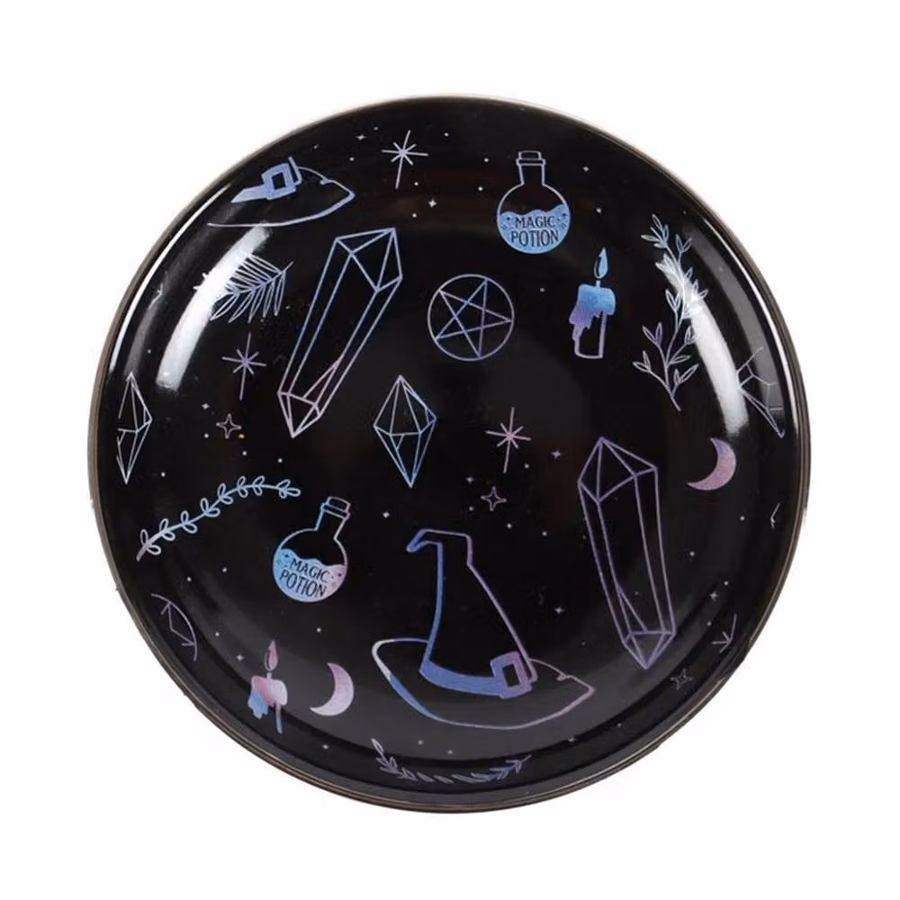 Uniqueful Black Ceramic Crystal Witch Trinket Dish – 3