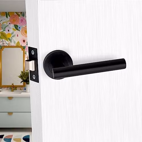 Golden Grace T-Bar Door Handles with 2.5 inch Latch in Matt Black – 4