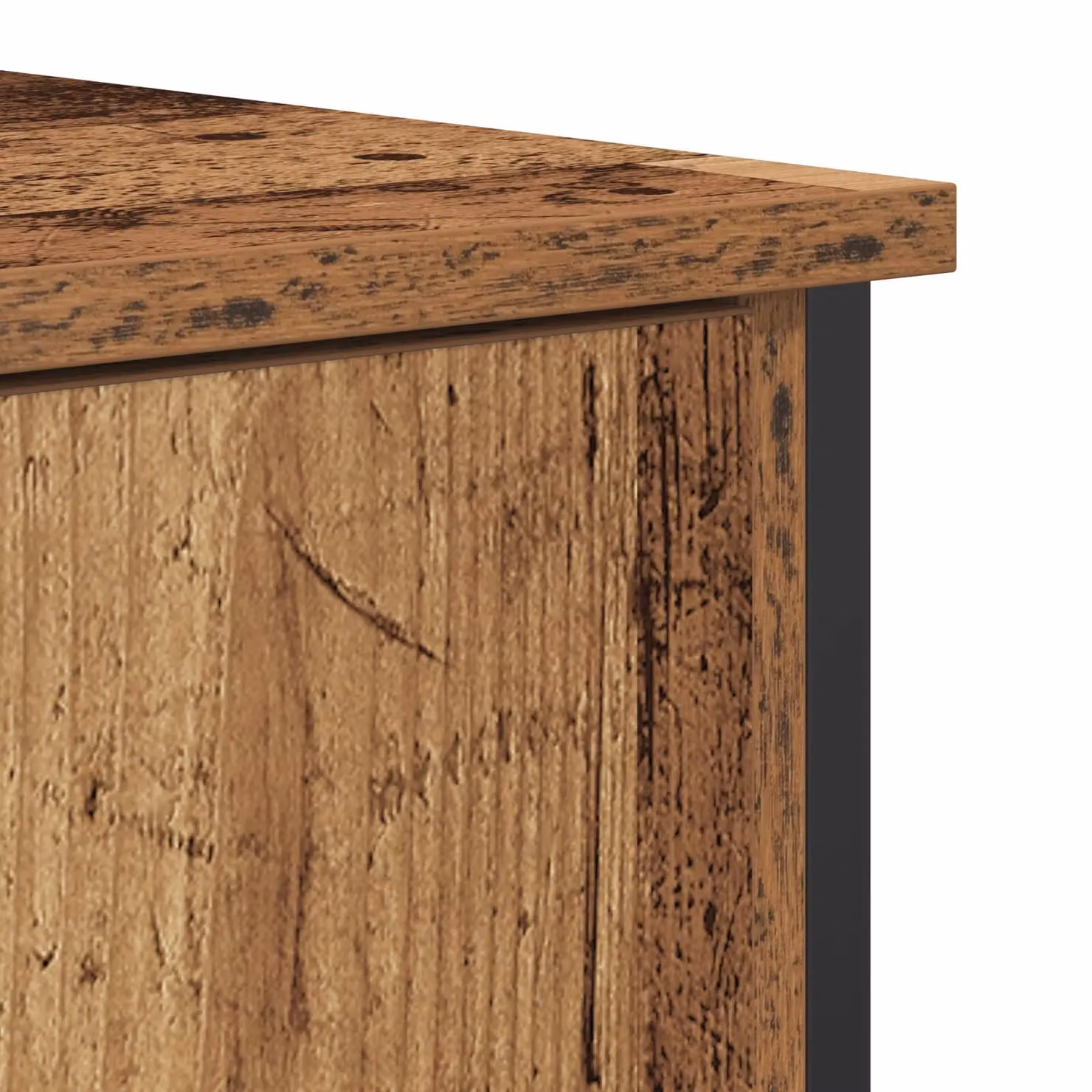 Berkfield Home Rustic Old Wood Sideboard in Brown, W/D/H: 70 x 30 x 80 cm – 4