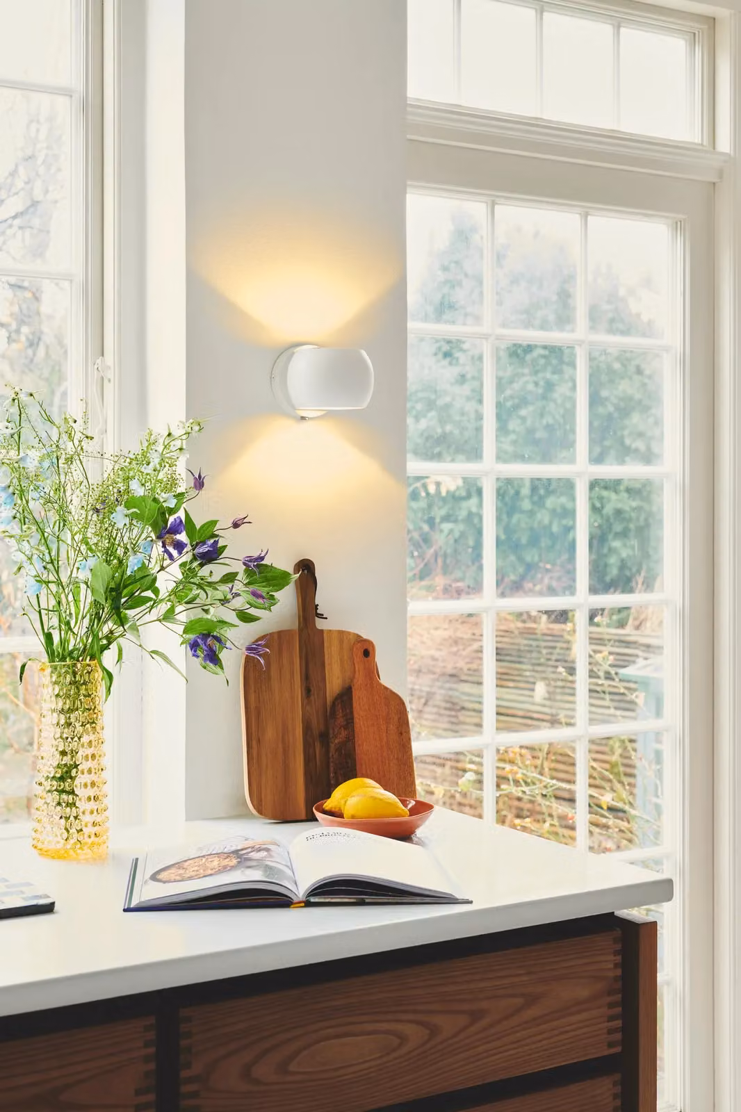 Nordlux Belir Modern Round Up and Down Wall Light in White Metal with G9 Bulb – 2