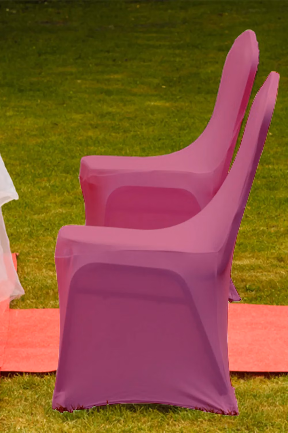 Neel Blue 10-Piece Fuchsia Spandex Arched Front Dining Chair Slipcovers, Stretchable and Washable Fabric – 5