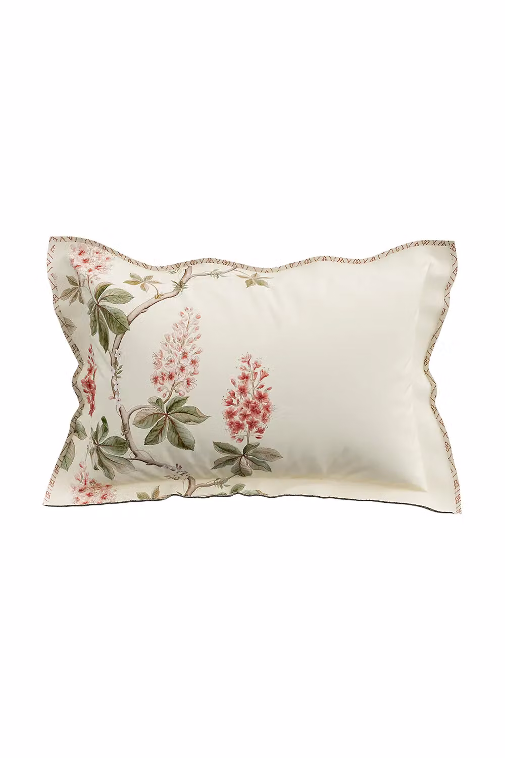Sanderson Chestnut Tree Cotton Mako Satin Duvet Cover and Pillowcase Set, Multicolour, W: 140 cm, L: 200 cm – 2