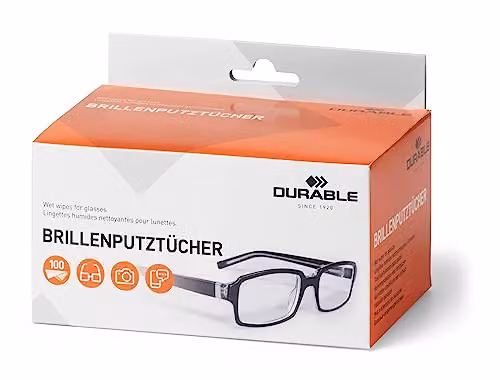 Durable Anti-Static Lens Wipes for Glasses, Cameras and Screens, 100 Pack, White