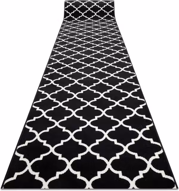 RugsX Bcf Morad Moroccan Runner in Black, W: 90 cm, L: 150 cm