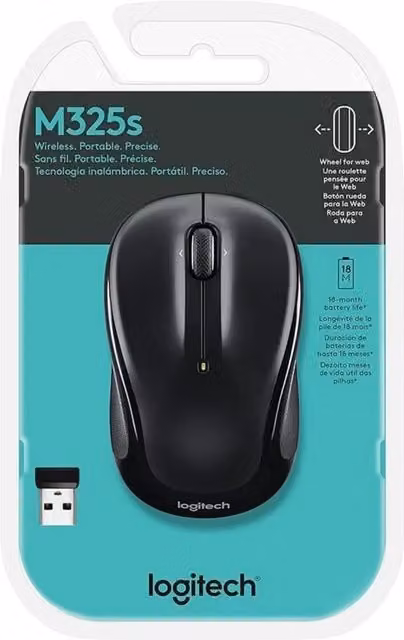 Logitech Wireless Mouse with USB Unifying Receiver, Black