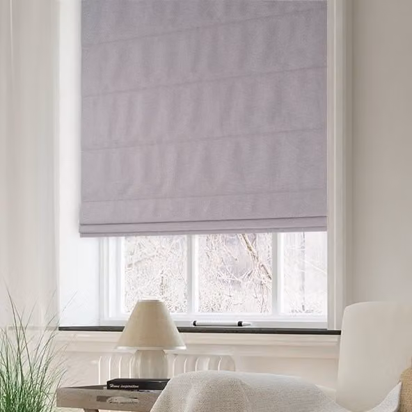 Terrys Blackout Plain Roman Blind in Purple
