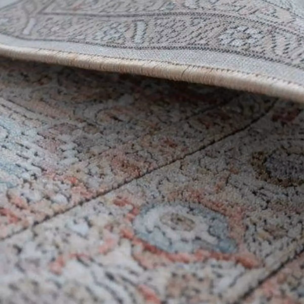 The Rug Shop UK Rose Abstract Machine Woven Area Rug, Pink and Multicolour, W: 200 cm, D: 290 cm – 2