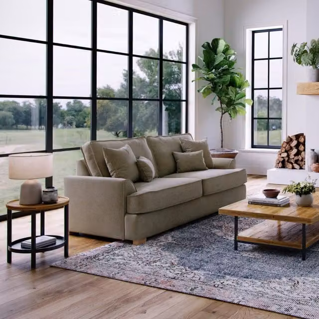 The Great Sofa Company Ophelia 3 Seater Grey Chenille Fabric Sofa