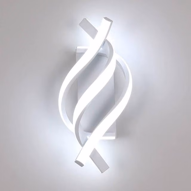 Goeco White LED Wall Light 22W 6500K Cool White Modern Bar Light for Bedroom, Living Room and Hallway