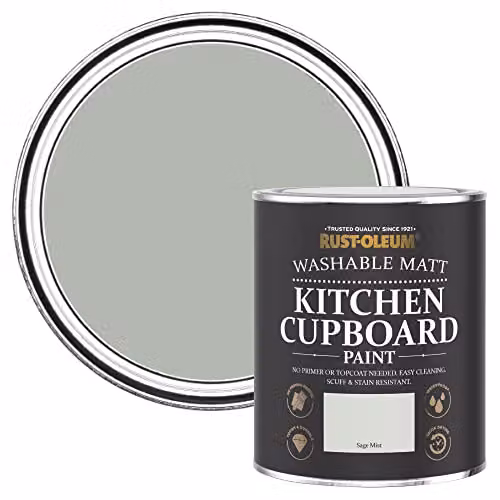 Rust-Oleum Water-Based Kitchen Cupboard Paint in Matt Green, 0.75 l – 1