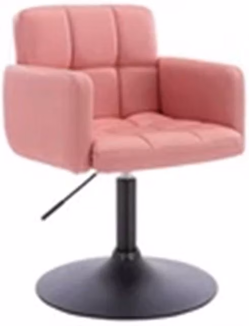 Nordara Modern Upholstered Pink Makeup Soft Seat with 360 Degree Swivel, Width: 100 cm