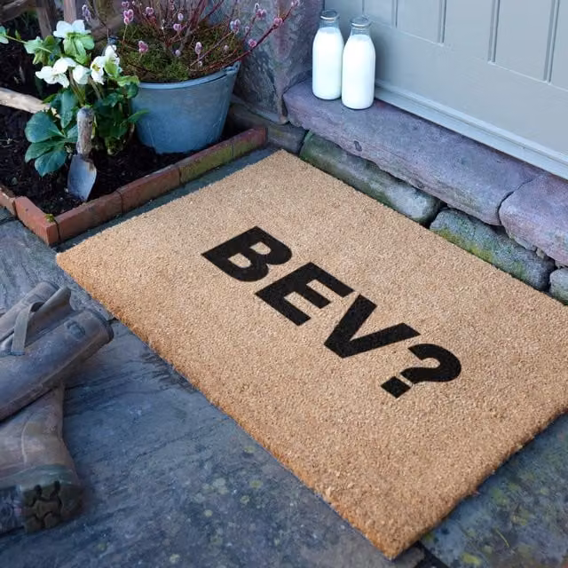 Artsy Mats Bev Alcohol Coir Doormat in Brown, W/D: 90 x 60 cm