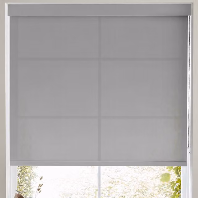 Terrys Olympus Semi-Transparent Made to Measure Roller Blind in Silver/Grey