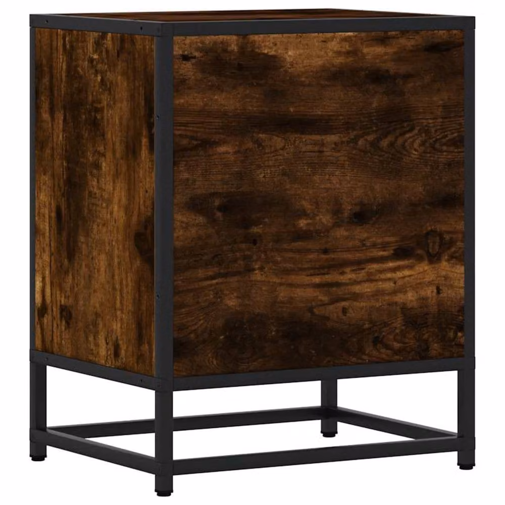 Berkfield Home Bedside Cabinet in Smoked Oak Brown, W/D/H: 40 x 31 x 50 cm – 6