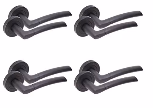 Golden Grace Indiana Lever Latch Door Handles in Matt Black Finish – 1
