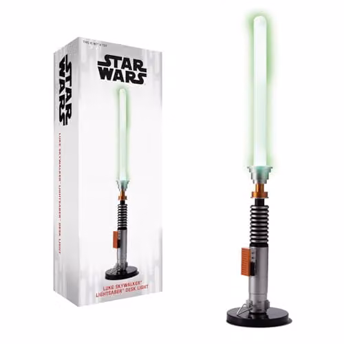 Menkind Star Wars Luke Skywalker Green Lightsaber USB Powered LED Desk Lamp in Silver – 1