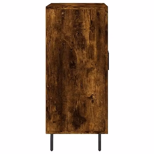 vidaXL Modern Sideboard in Smoked Oak and Brown, W/D/H: 90 x 34 x 80 cm – 6