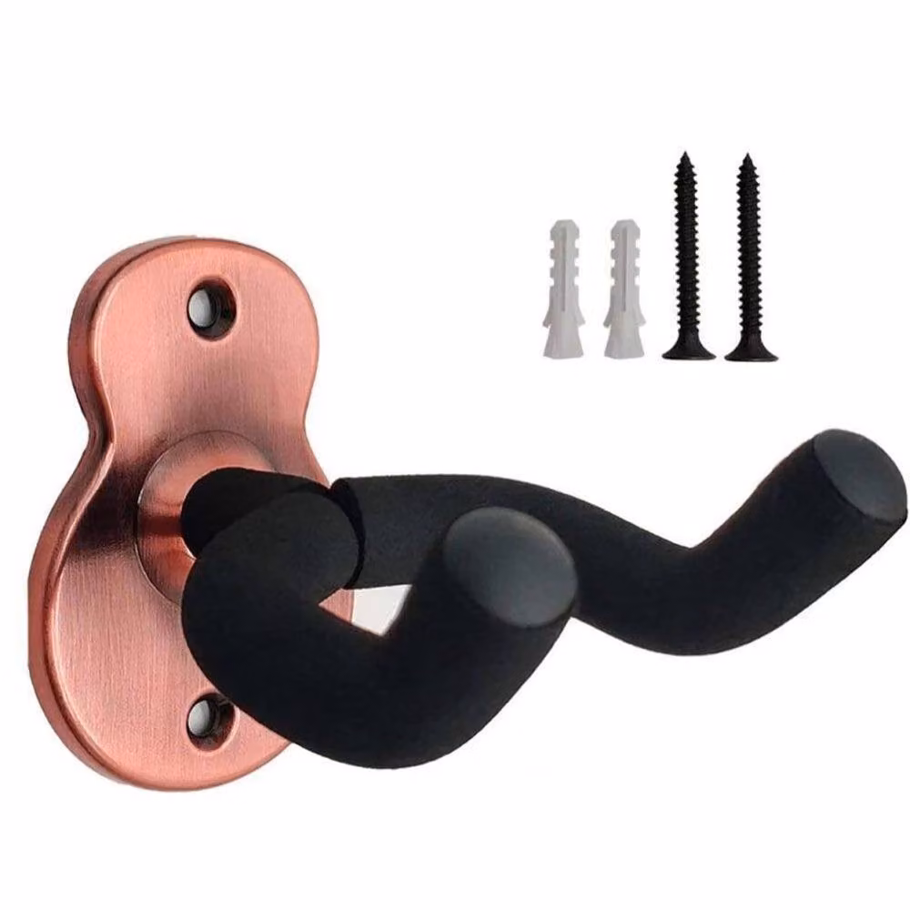 Kelvenix Rotating Metal Guitar Wall Mount Hanger Hook in Red and Copper – 2