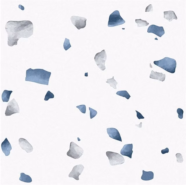 Livingandhome 10-Pack Terrazzo Self-Adhesive Stone-Look Floor Tiles, White