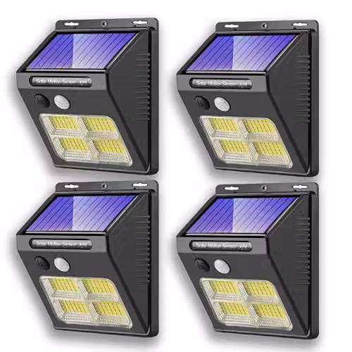 Garden Gear 112 LED Solar Motion Sensor Outdoor Security Light in Black with 270 Degree Wide Beam and Adjustable Modes – 1