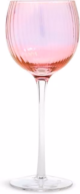 M&S Set of 4 Ophelia Striped Purple Crystal Wine Glasses
