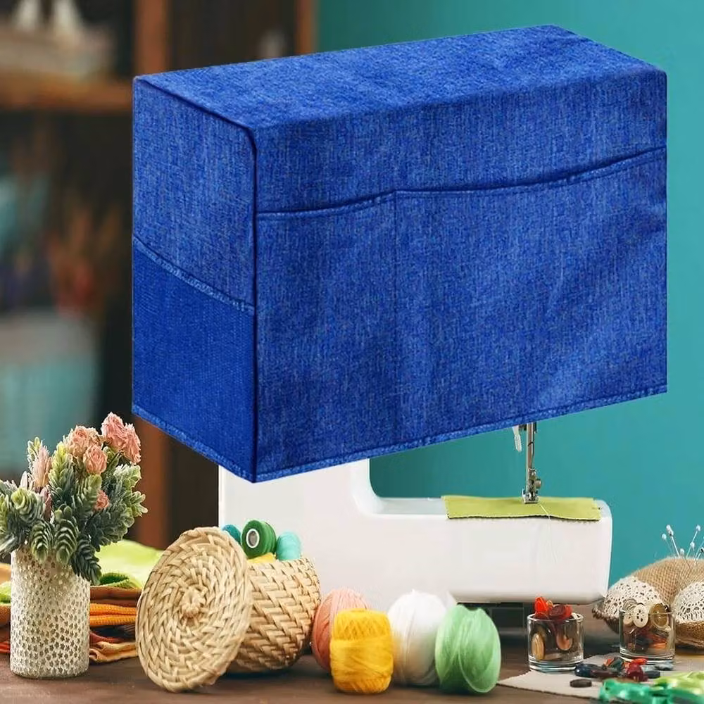 Havendro Foldable Sewing Machine Protective Cover with Storage Pocket in Blue – 4