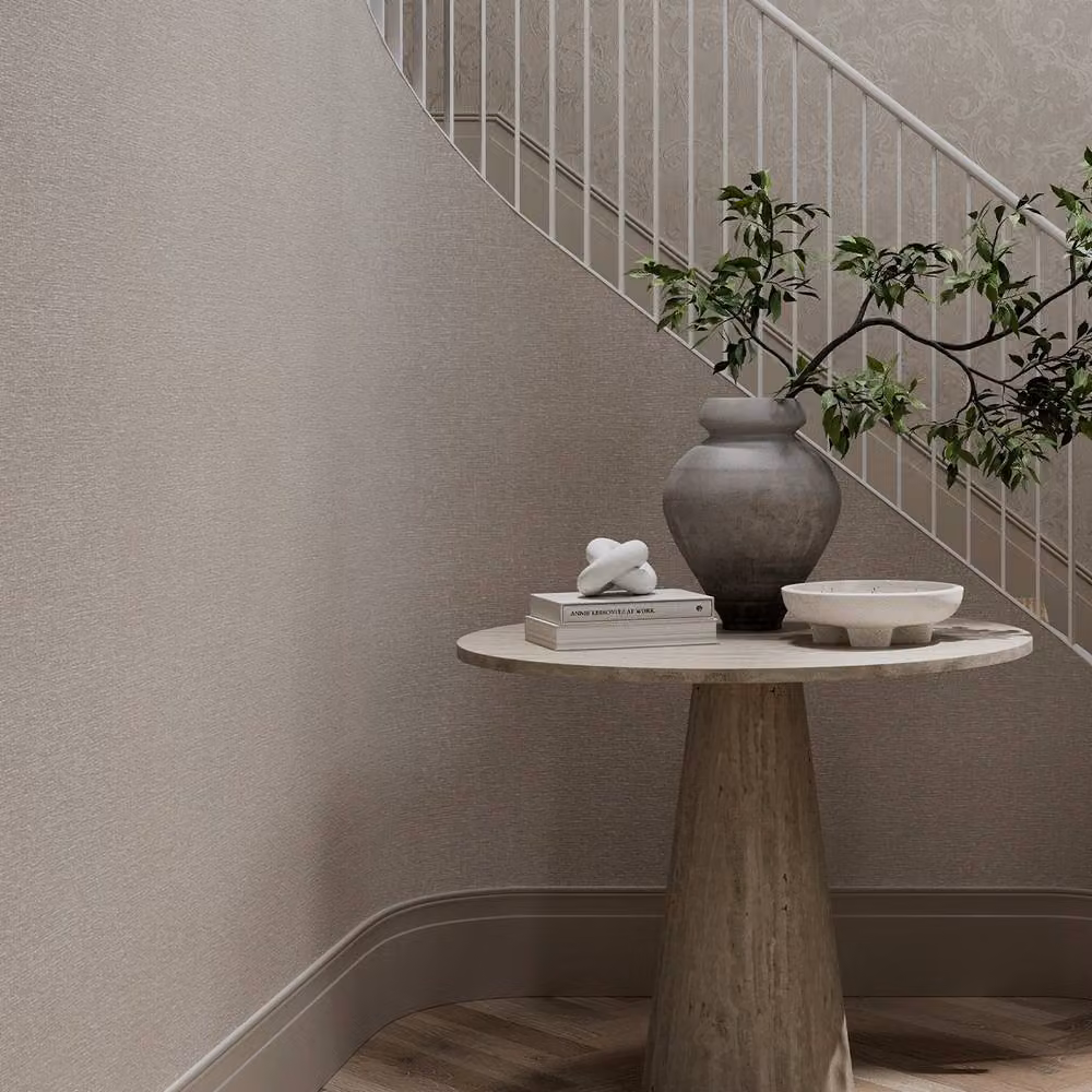 Boutique Entwine Earth Abstract Grey Vinyl Wallpaper, Width: 52 cm – 2
