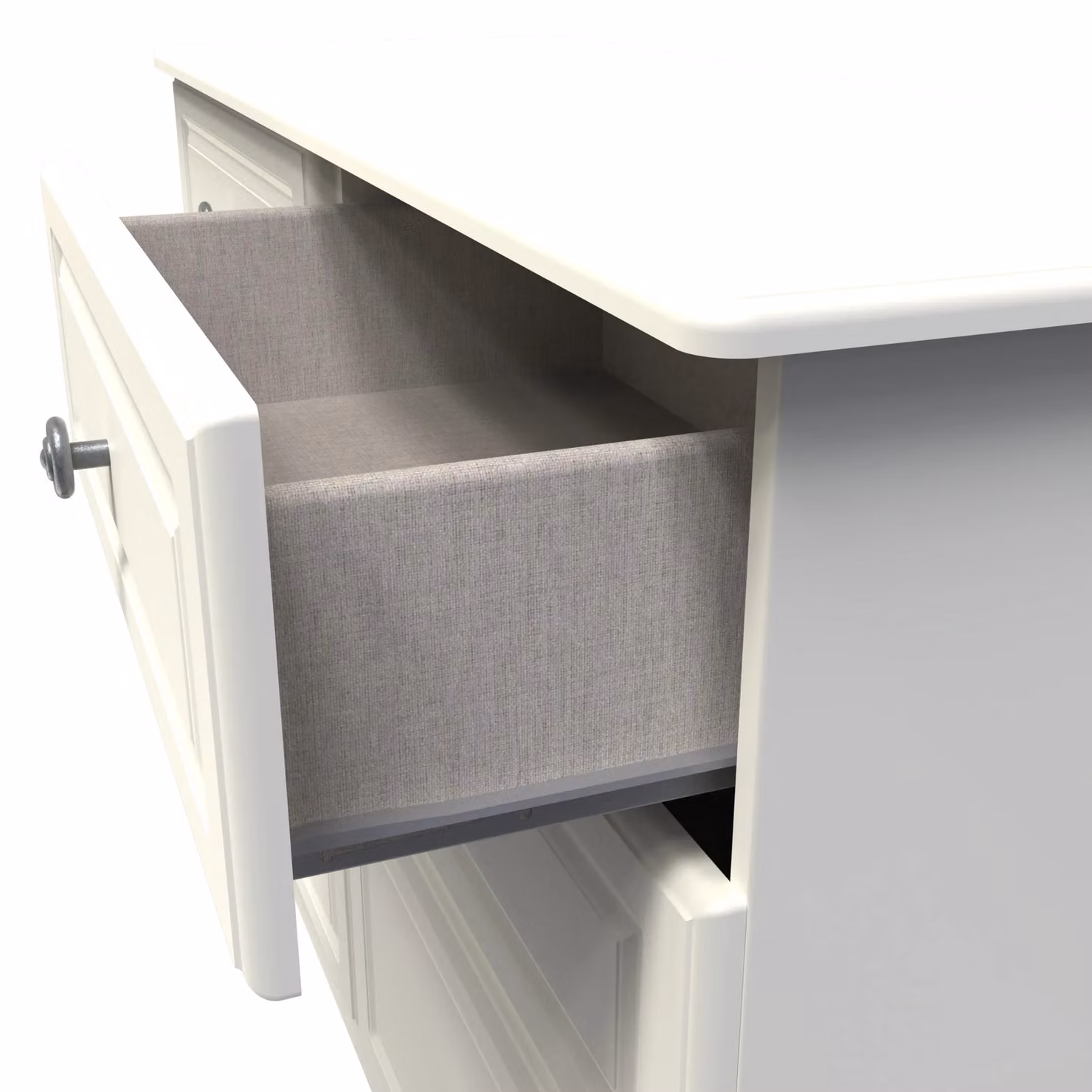 Ready Assembled 2 U Stirling 6 Drawer Wide Chest in Cream – 2