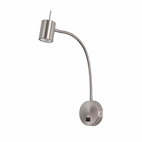 Netlighting Bas Wall Reading Light in Grey with 1x GU10 Metal Cylinder Design