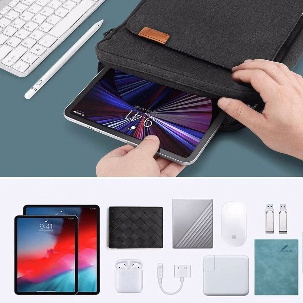 SPETLEK Tablet Carry Case Pouch and Shoulder Bag for 13.3 inch Tablets in Dark Grey – 4