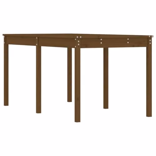 vidaXL Rectangular Garden Table in Brown Solid Pine Wood, W: 159.5 cm, D: 82.5 cm, H: 76 cm