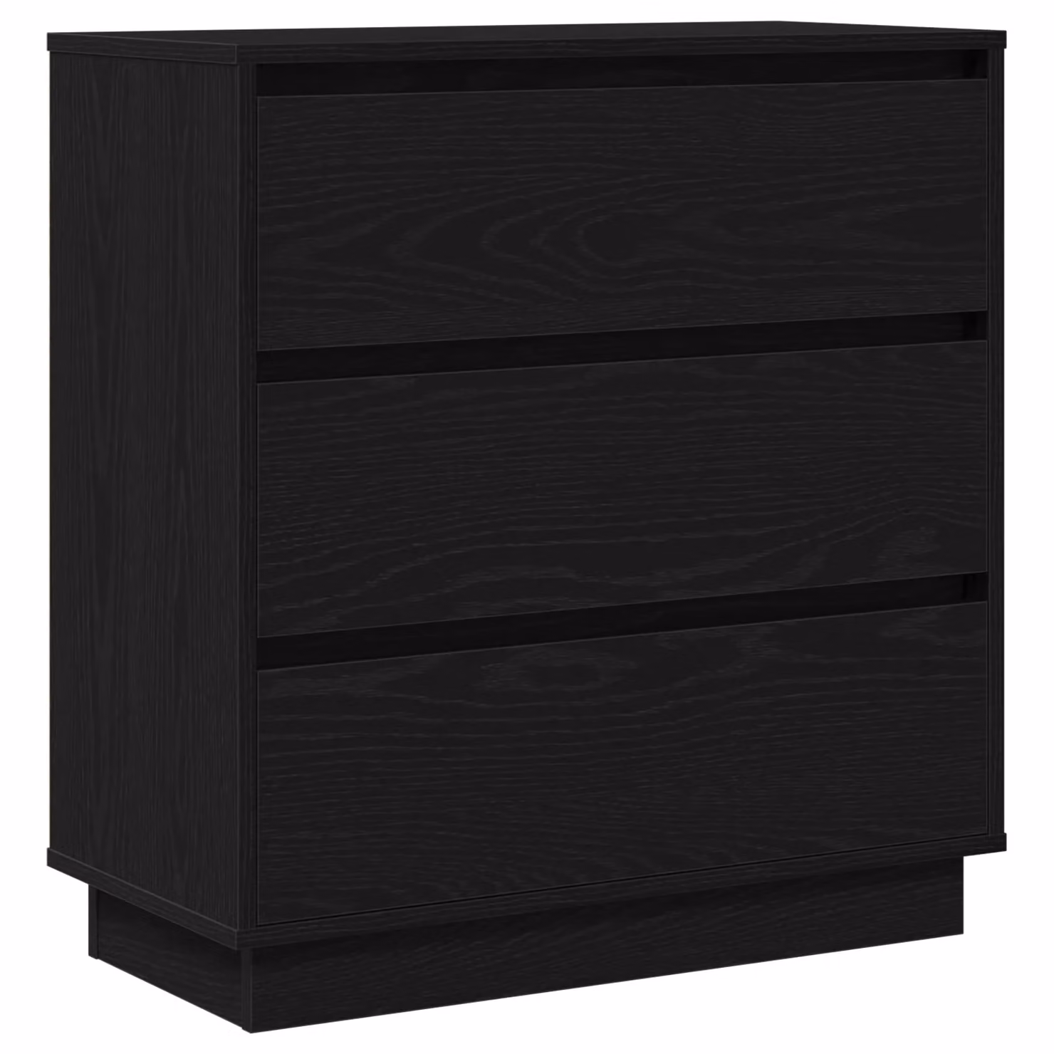 Berkfield Home Modern Black Oak Bedside Cabinet with Integrated LED Lighting, W/D/H: 34.5 x 30 x 75 cm – 2