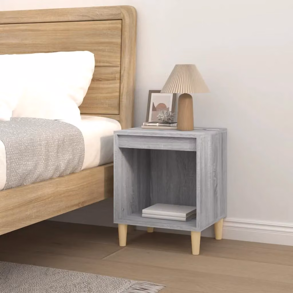 Berkfield Home Grey Sonoma Bedside Cabinet W: 40 cm, D: 35 cm, H: 50 cm – 3