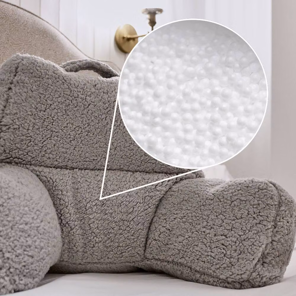 icon Kingston Faux Fur Classic Bean Bag and Cuddle Cushion in Grey – 5