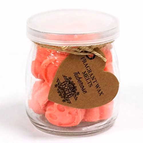 Ancient Wisdom Tuberose Soywax Melts Jar in Pink