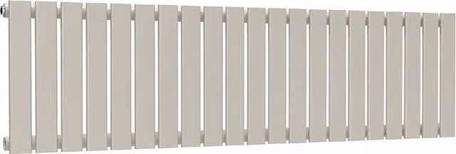 Lux Heat Flat Horizontal Single Steel Radiator in Grey, W: 147.0 cm, H: 40.0 cm, D: 40.0 cm