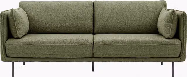 Perch & Parrow Stockton Classic Bouclé Sofa in Verdant Green