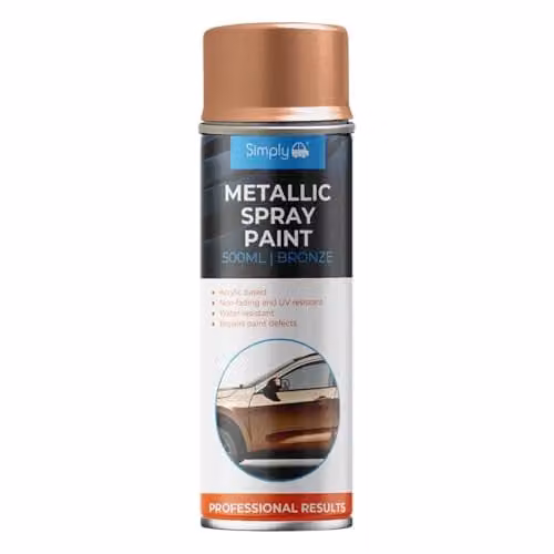 Simply Brands Metallic Bronze Acrylic Spray Paint, 500ml, Quick Drying and Weatherproof – 1