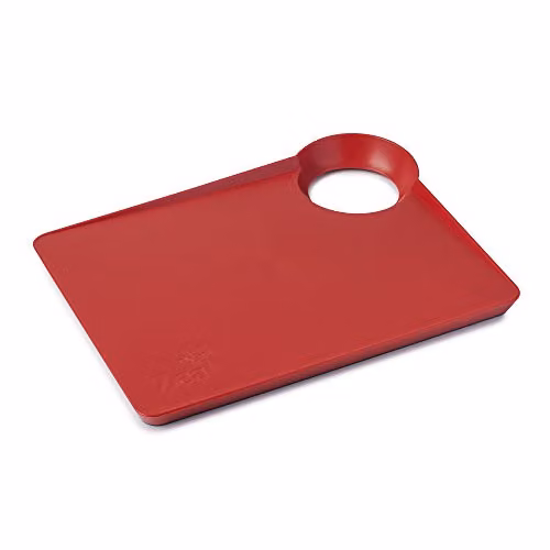 Zeal Straight to Pan Rectangular Chopping Board in Red, W: 34 cm, D: 26 cm, H: 3 cm – 1