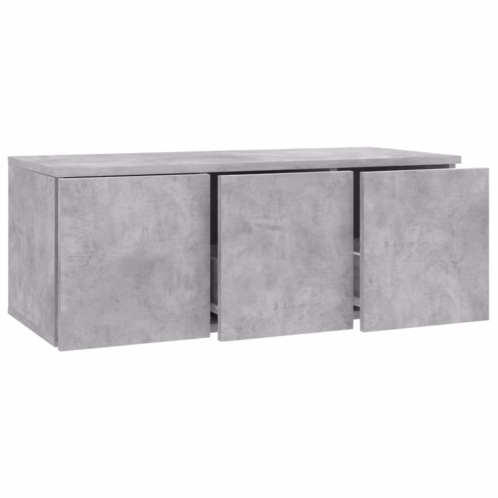 Berkfield Home TV Cabinet in Concrete Grey, W/D/H: 80 x 34 x 30 cm – 2