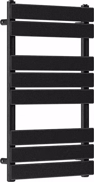 Lux Heat Flat Towel Radiator in Pewter, W: 500 mm, H: 800 mm
