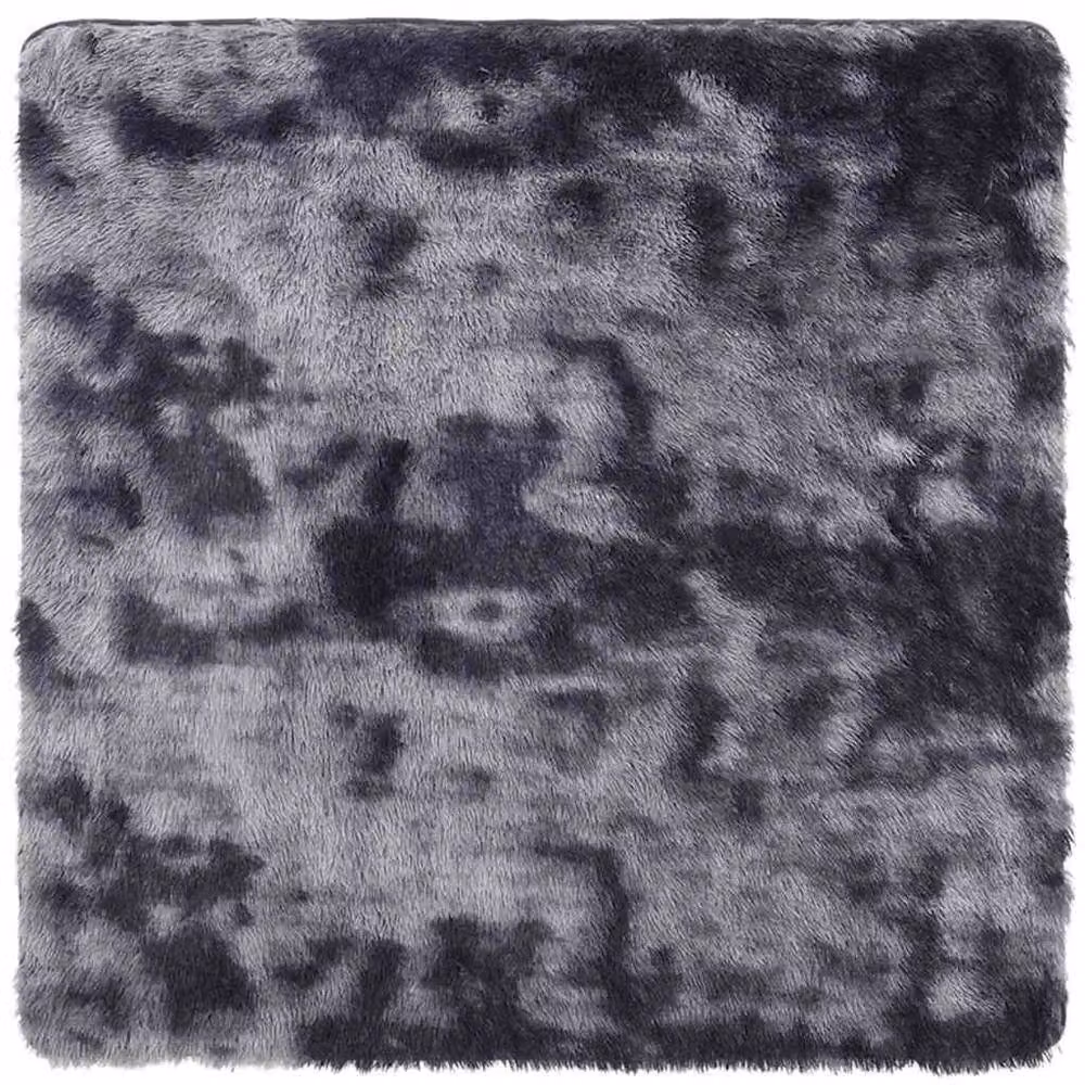 Berkfield Home NAVARRA Shaggy High Pile Rug, Dark Grey, W/D: 240 x 240 cm – 2