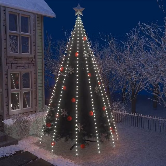 Berkfield Home LED Christmas Tree Lights, 500 LEDs, Cool White, 500 cm, Indoor and Outdoor – 1