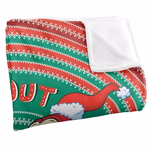 LOGOVISION Christmas Retro Fluffy Fleece Throw Blanket, Multicolour, W/D/H: 152 x 127 cm – 2