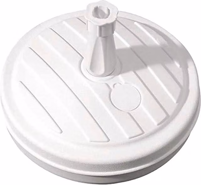 GEEZY White Round Portable Plastic Parasol Base Stand