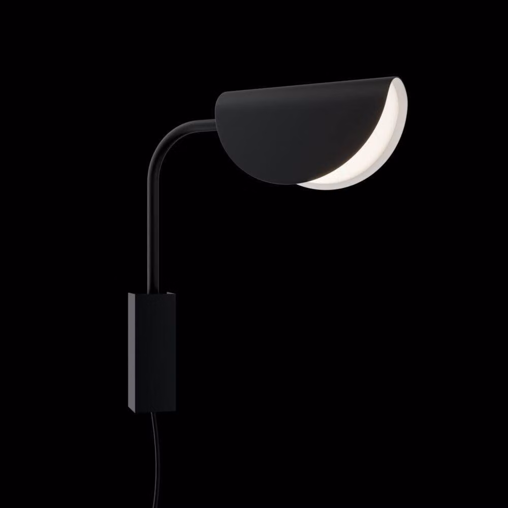 Netlighting Mollis Modern Black Wall Lamp with Acrylic Shade – 2