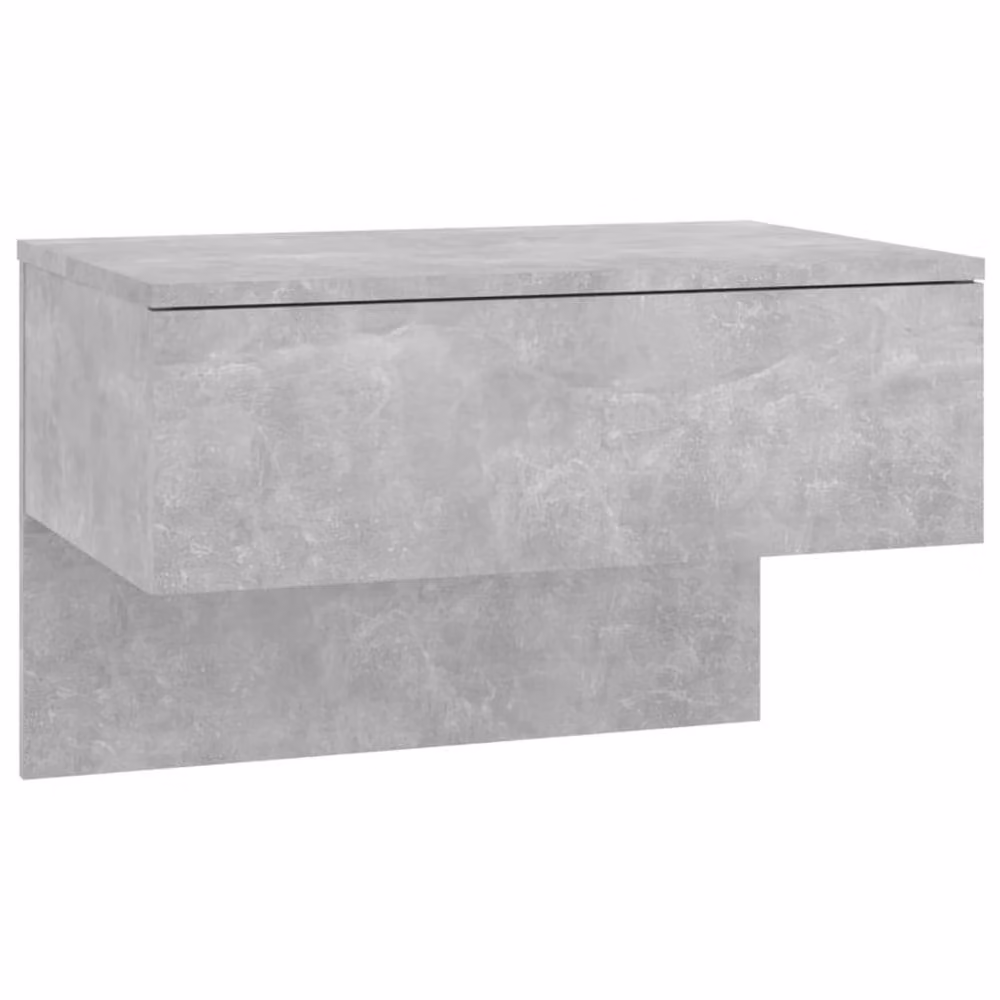 Berkfield Home Wall-mounted Bedside Cabinet in Concrete Grey, W/D/H: 60 x 40 x 40 cm – 2