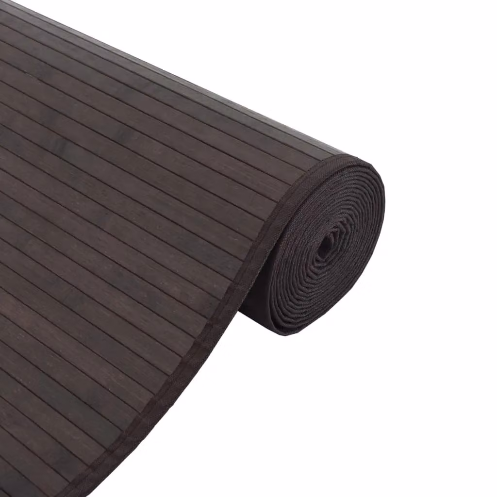 Berkfield Home Rectangular Bamboo Rug in Dark Brown, W: 70 cm, L: 300 cm – 3