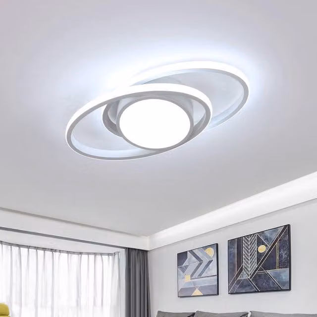 Goeco Modern Round LED Ceiling Light, 39W, 6500K, White