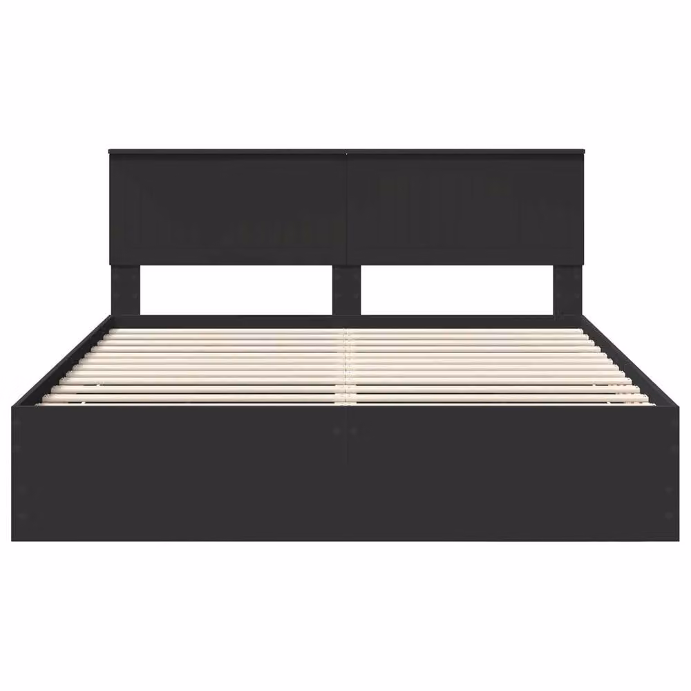 Berkfield Home Modern Bed Frame with Drawers in Black, Engineered Wood, W/D/H: 160 x 200 cm – 4